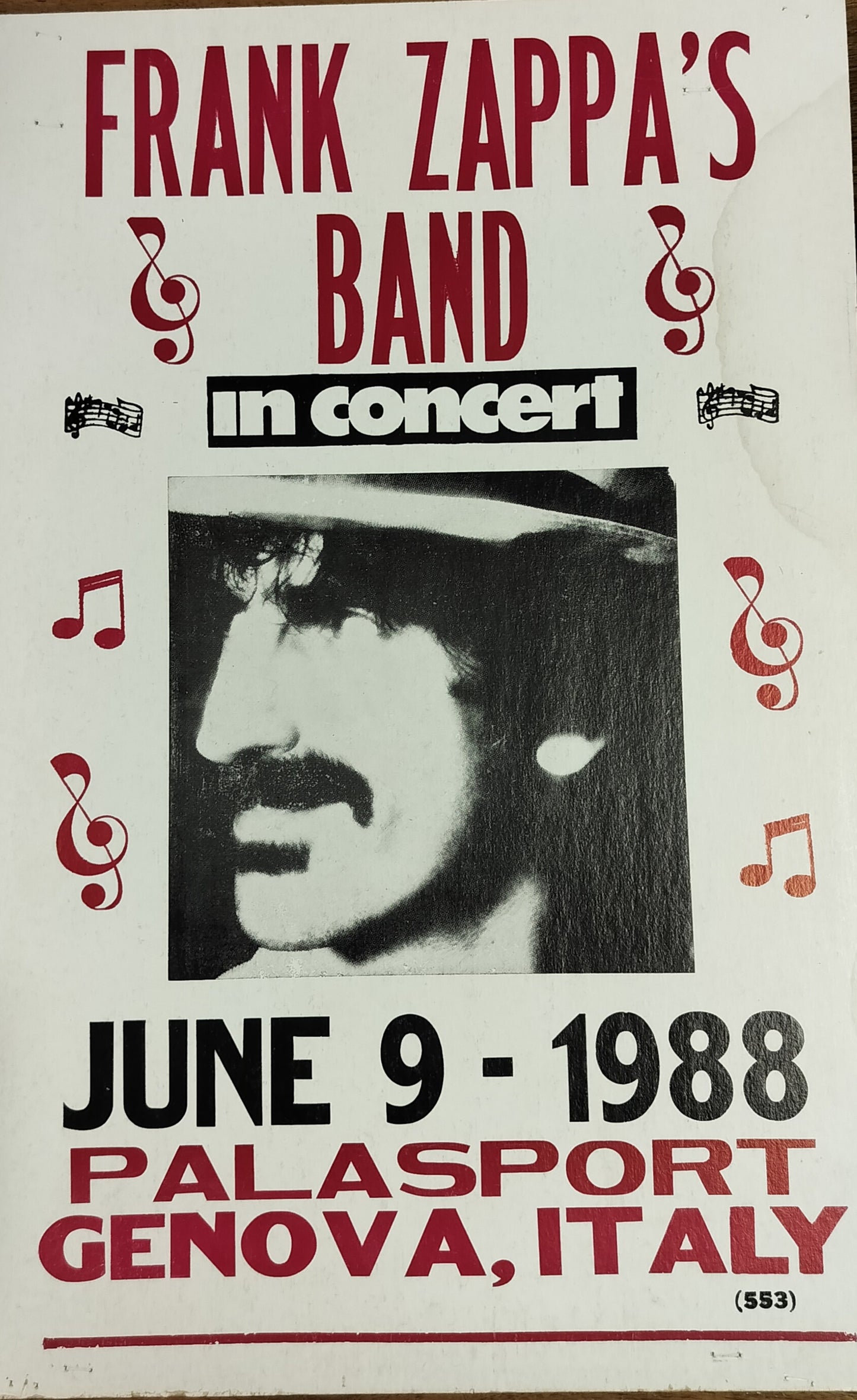 Frank Zappa Concert Poster