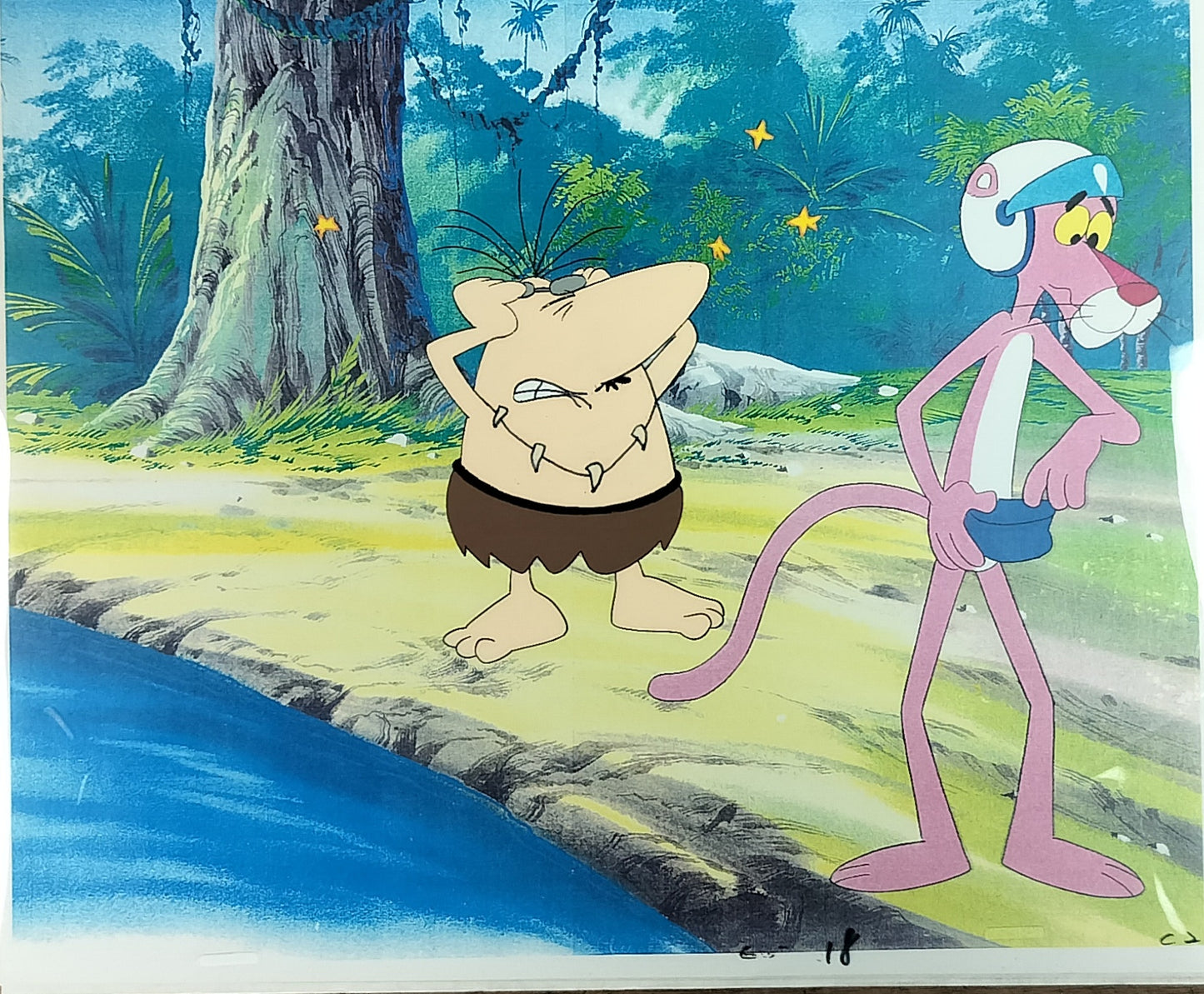 Pink Panther Animation Cel (Caveman)