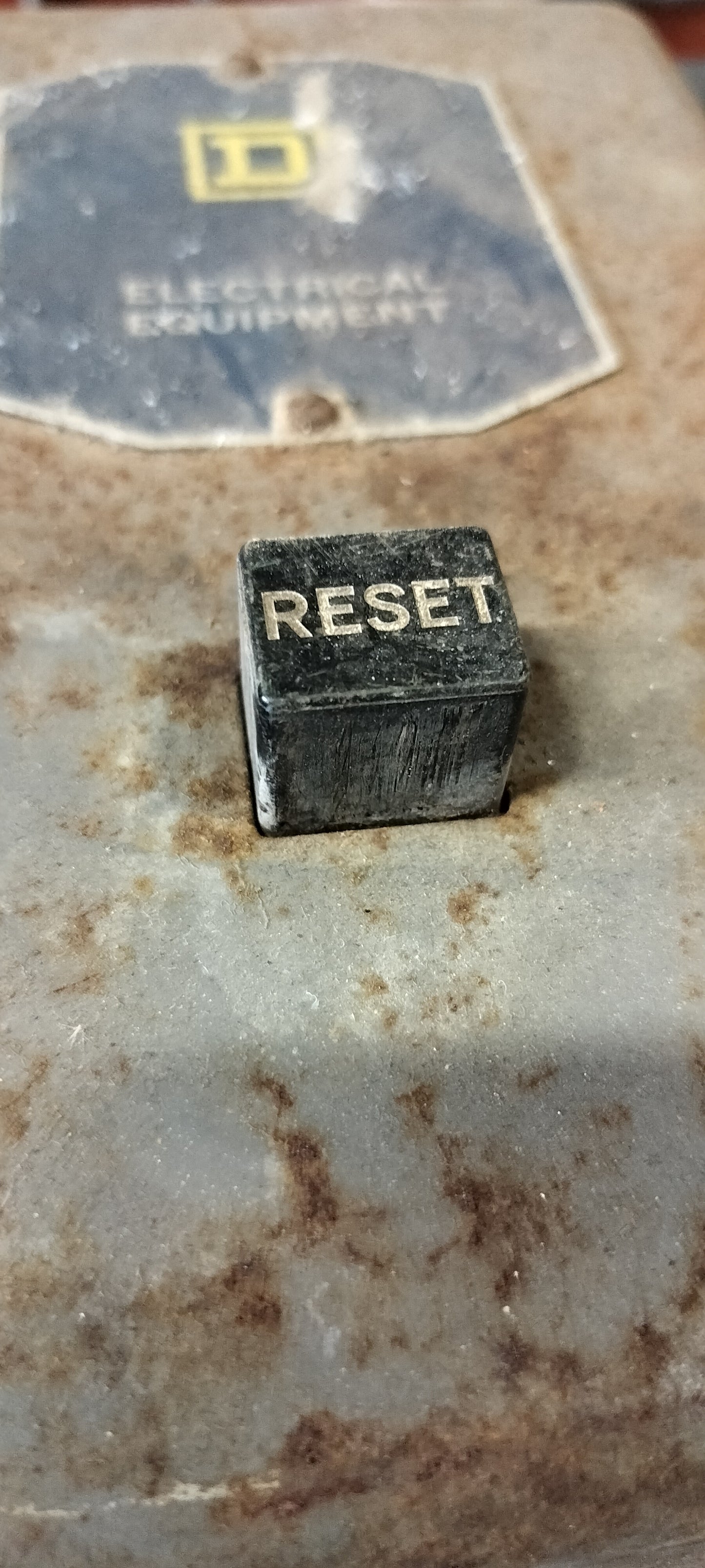 Electrical Equipment Reset Button Faceplate