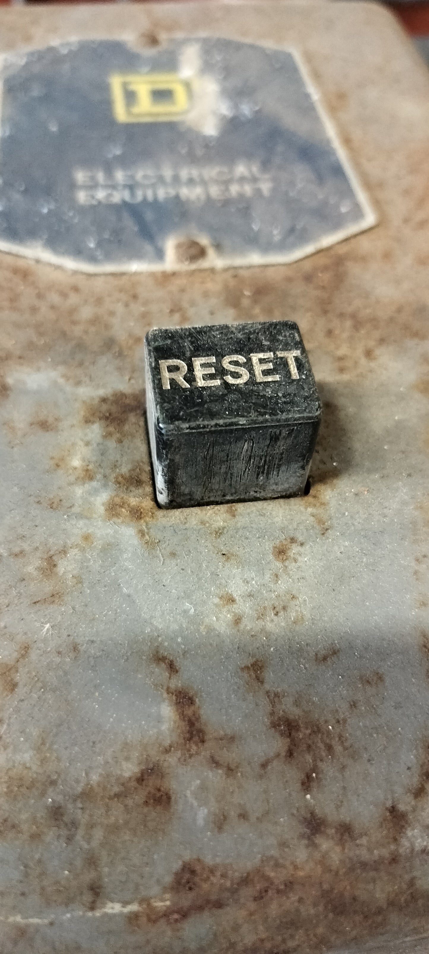 Electrical Equipment Reset Button Faceplate