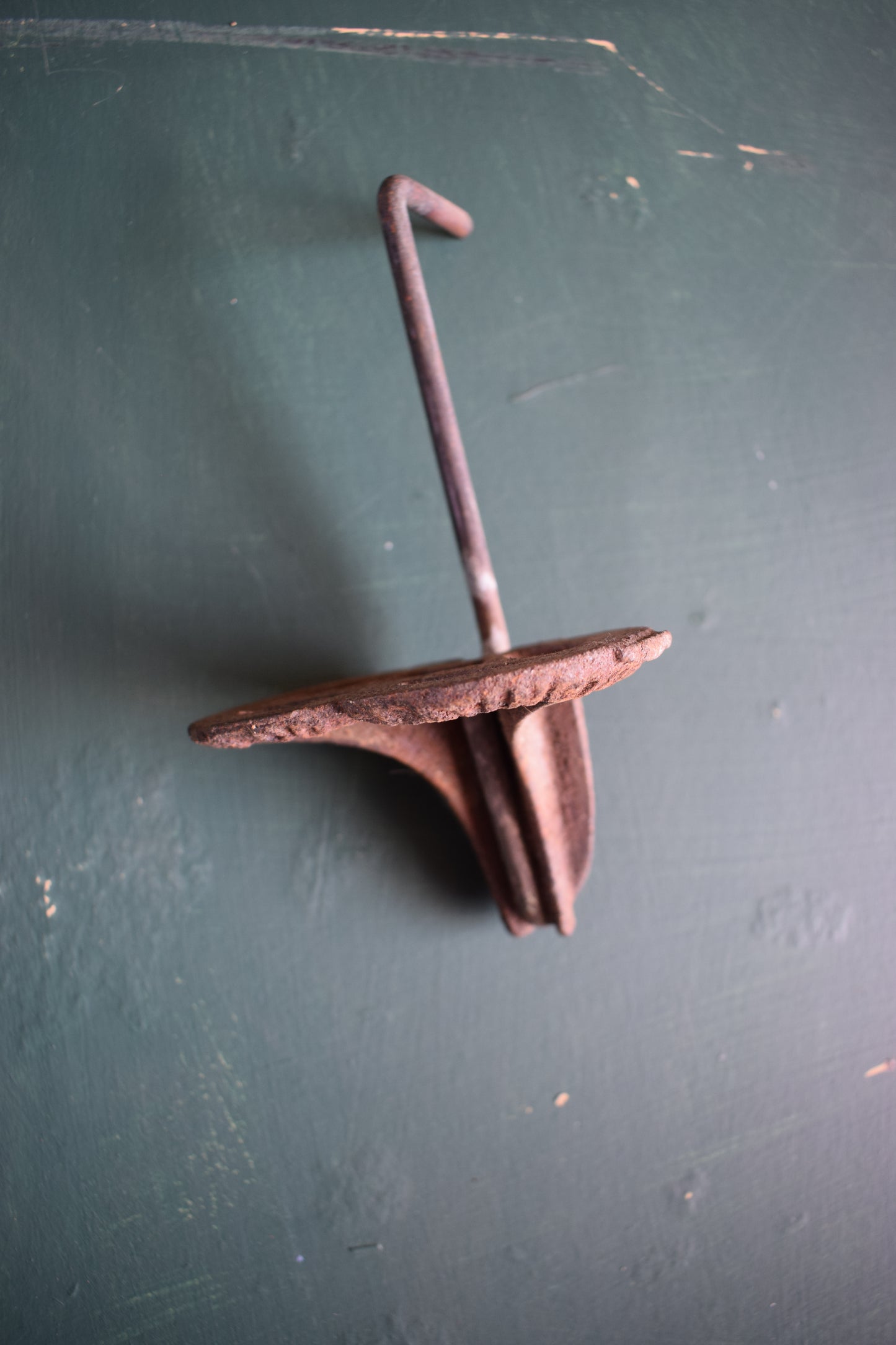 Antique Cast Iron Coal Miners Candle Holder