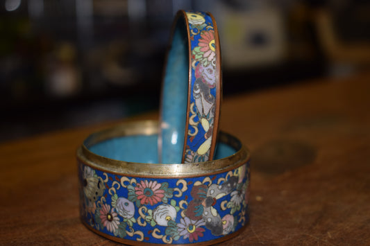 Japanese Meiji era Cloisonne Enamel Trinket Box