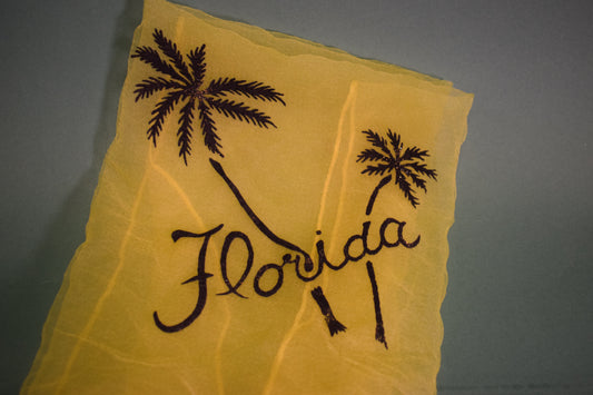 Vintage Florida souvenir scarf