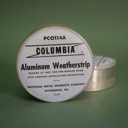 Columbia Aluminum Weatherstrip, NOS with hardware