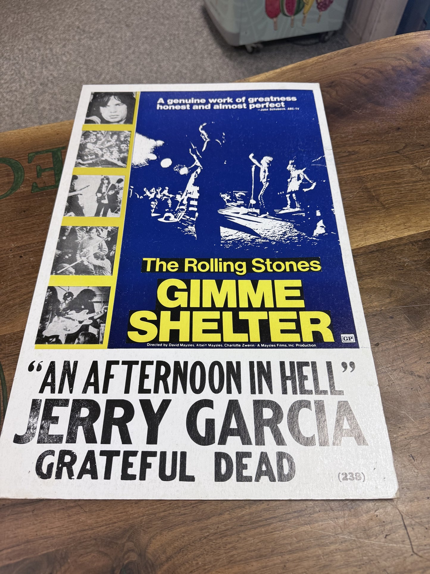 Rolling Stones Gimmie Shelter with Jerry Garcia Concert Poster