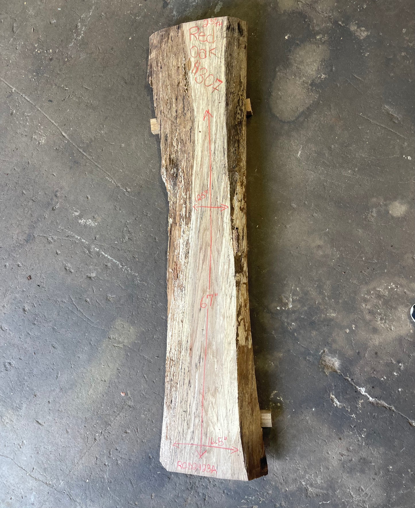 Red Oak Live Edge Slab