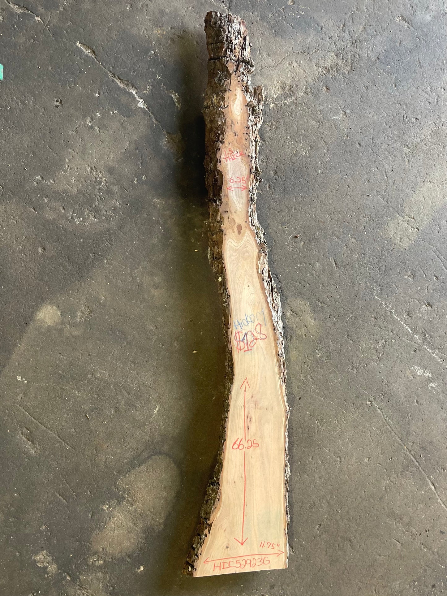 Hickory Live Edge Slab