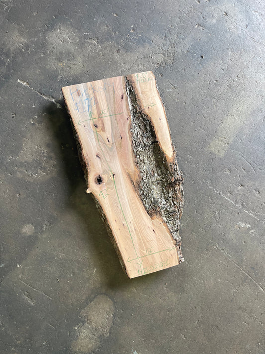 Hickory Live Edge Slab