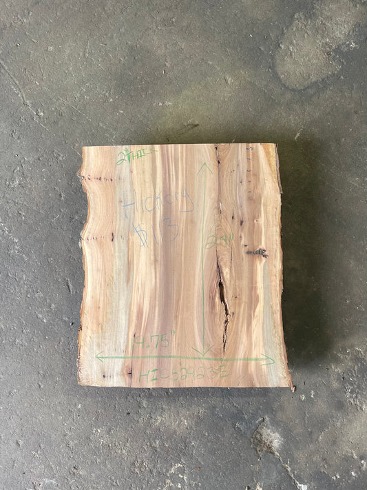 Hickory Live Edge Slab