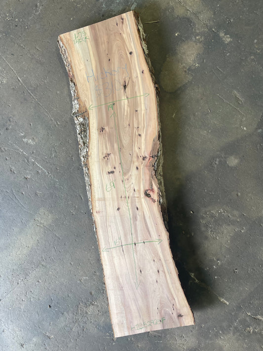 Hickory Live Edge Slab