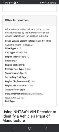 1992 Isuzu NPR 16' Box Truck