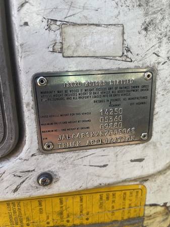 1992 Isuzu NPR 16' Box Truck