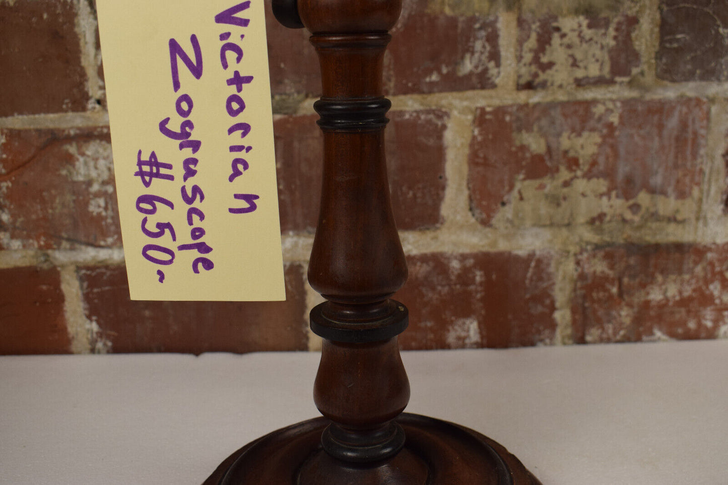 Antique Wooden Victorian Zograscope Adjustable Magnifying Mirror