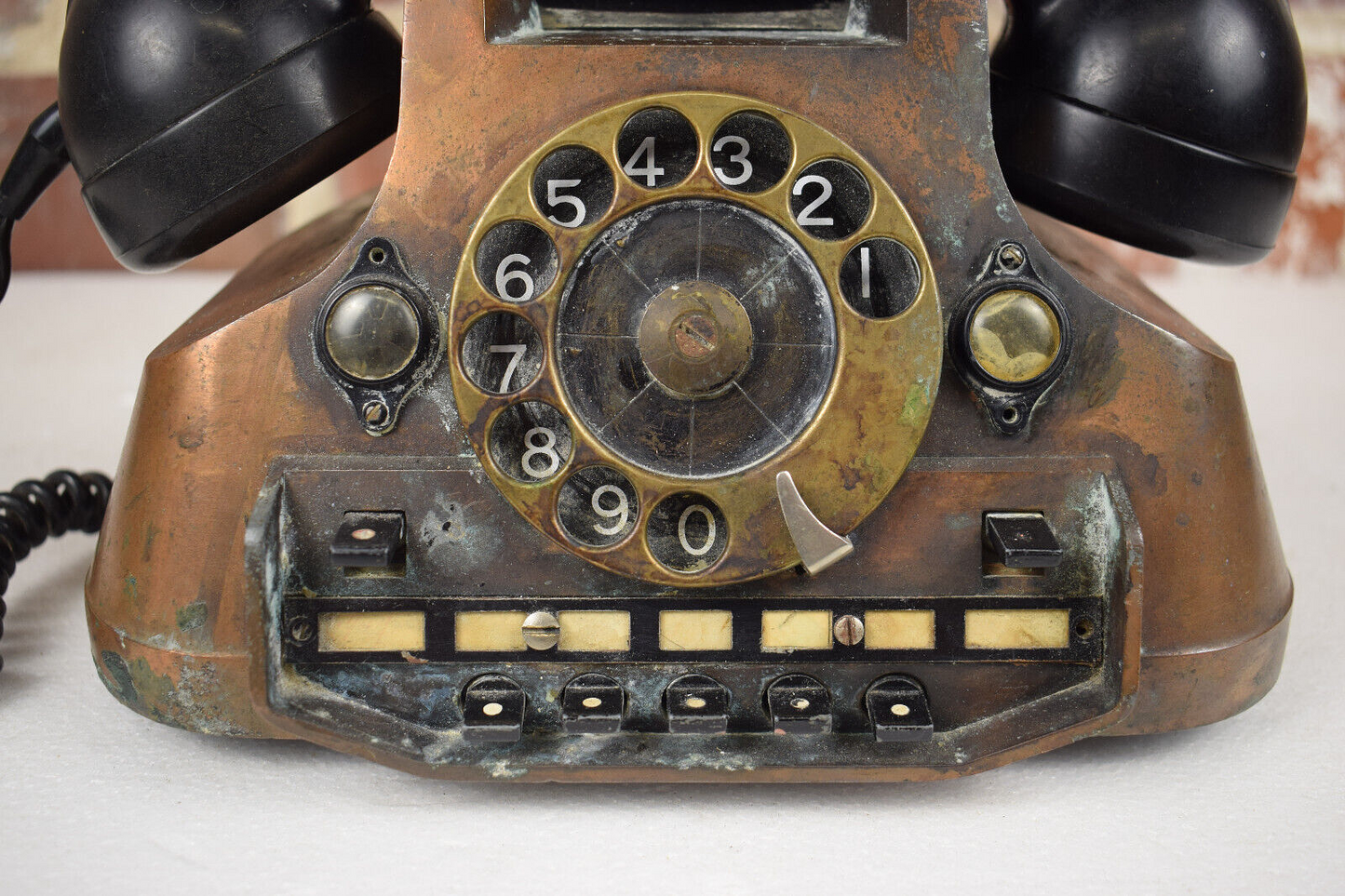 Rare Antique Ericsson Copper Bakelite Phone Made in Sweden