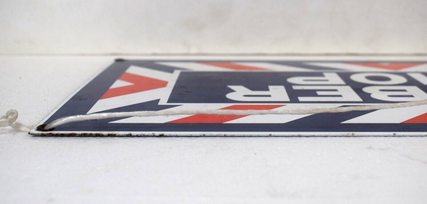 Vintage Porcelain Metal Barber Shop Sign Original 18" x 9” One Sided