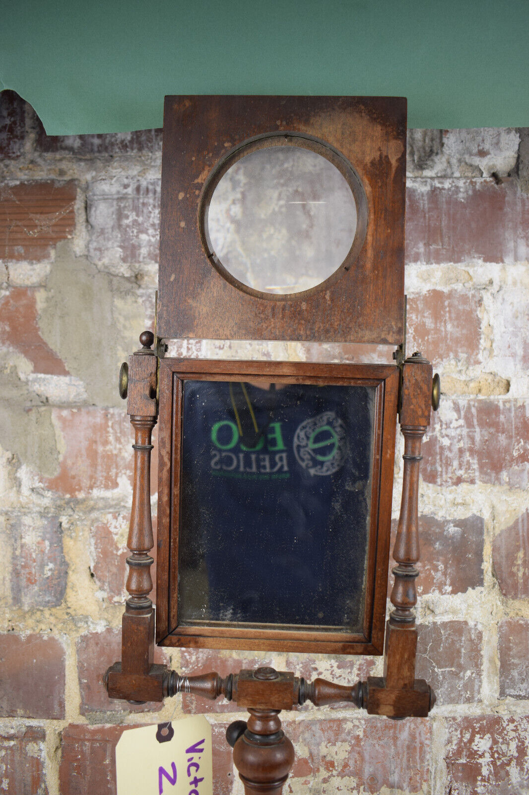 Antique Wooden Victorian Zograscope Adjustable Magnifying Mirror