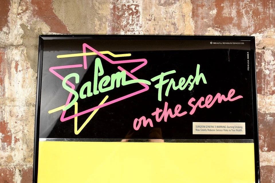 Vintage Salem Cigarettes Neon Dry-Erase Board