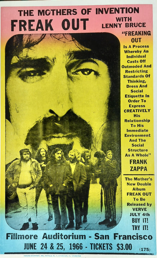 Frank Zappa Freak Out Concert Poster