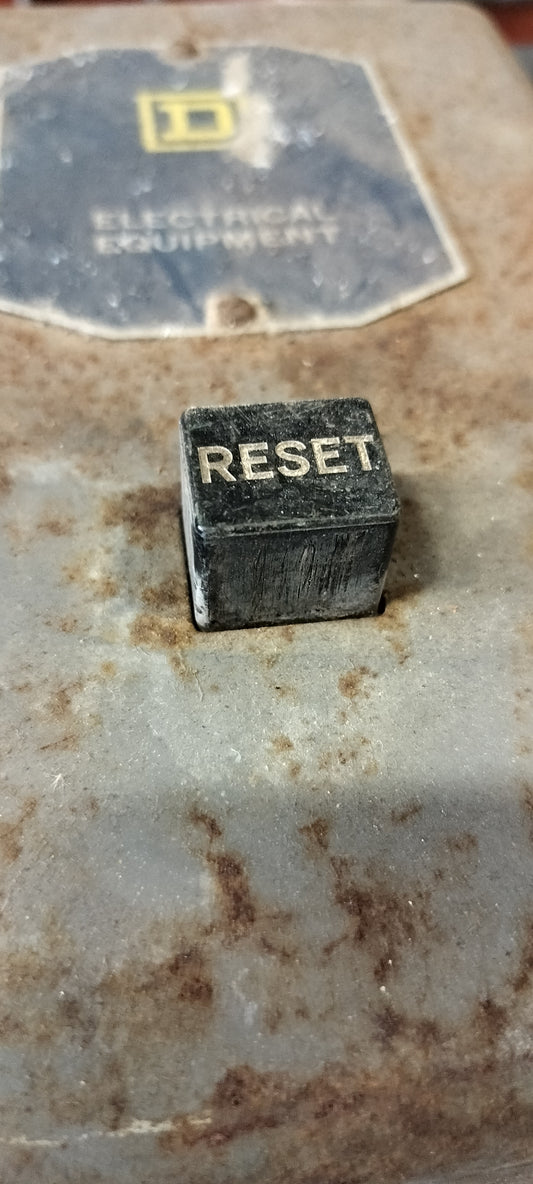 Electrical Equipment Reset Button Faceplate