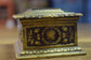 Vintage Antique Brass Stamp Box