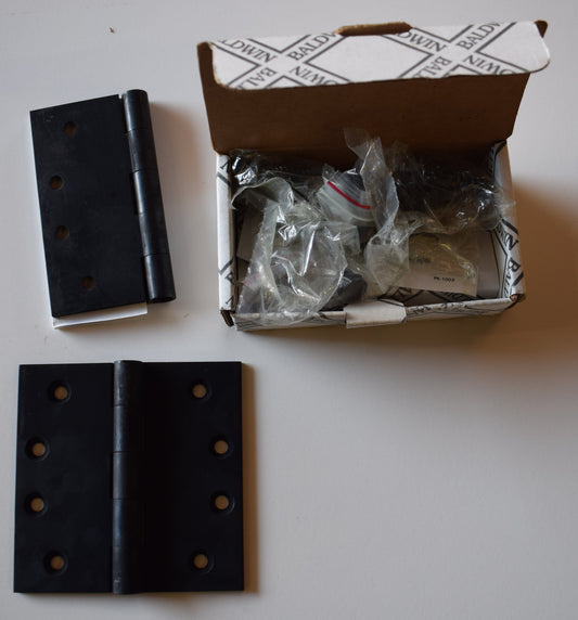 Baldwin 1040-102 4x4 Square Corner Hinge Satin Black