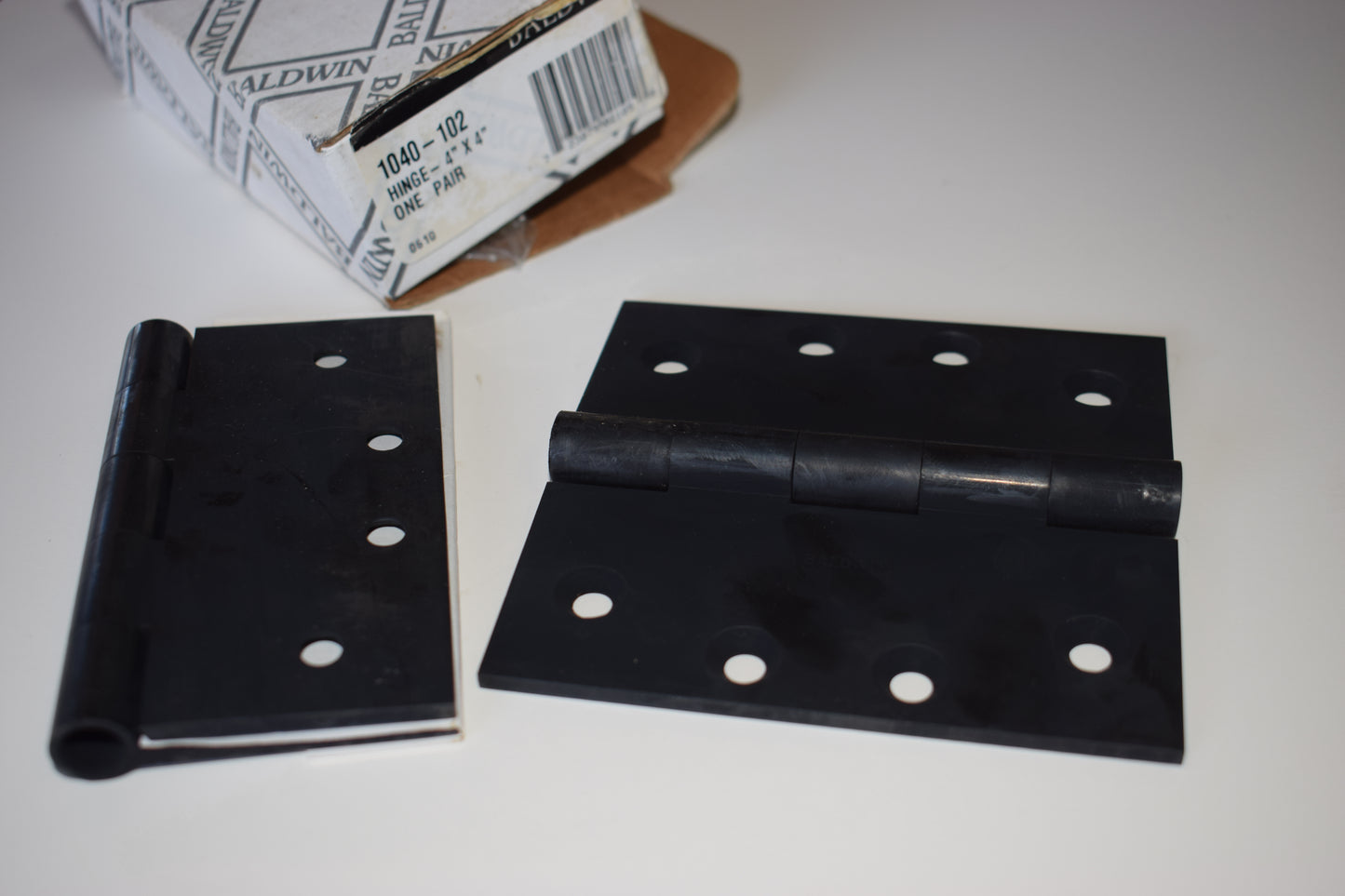 Baldwin 1040-102 4x4 Square Corner Hinge Satin Black