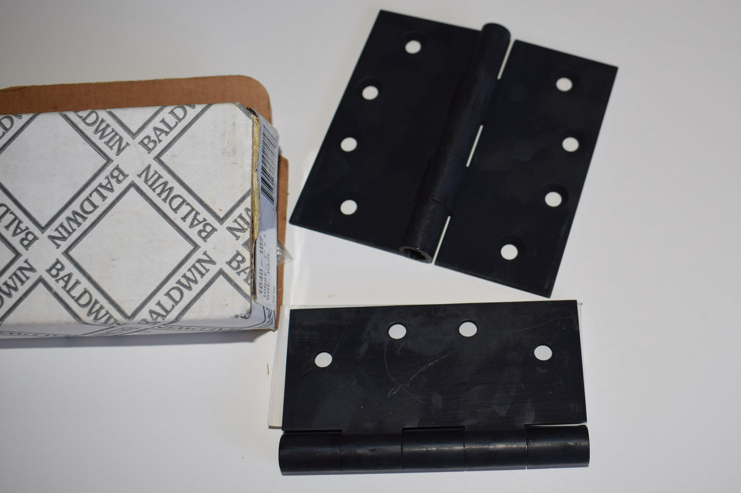 Baldwin 1040-102 4x4 Square Corner Hinge Satin Black