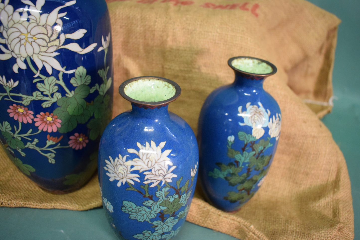 Japanese cloisonné - Set of three