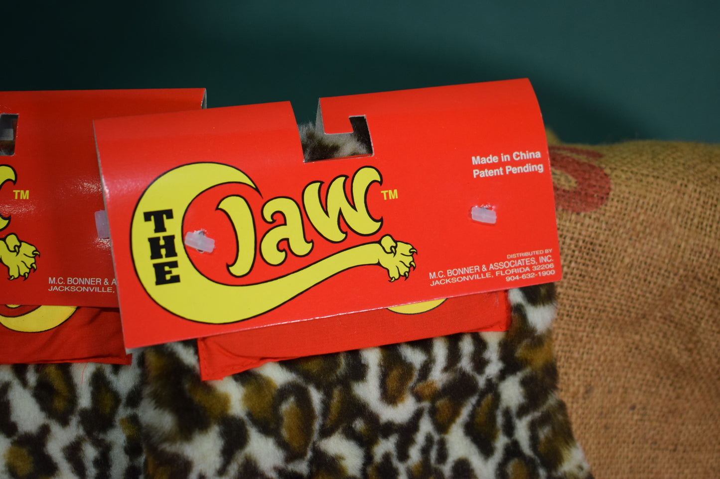 Vintage "The Claw" Animal Gloves/Mittens with Claws (2-Pack) Jaguar print