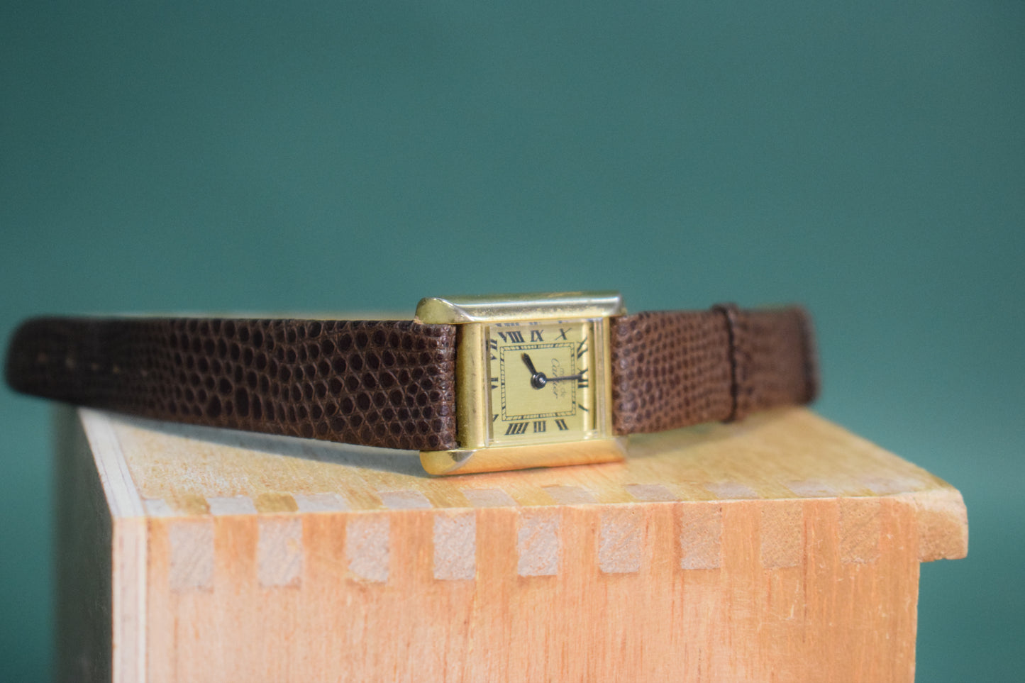 Must de Cartier Tank watch, 18K electroplated - FOR PARTS OR RESTORATION