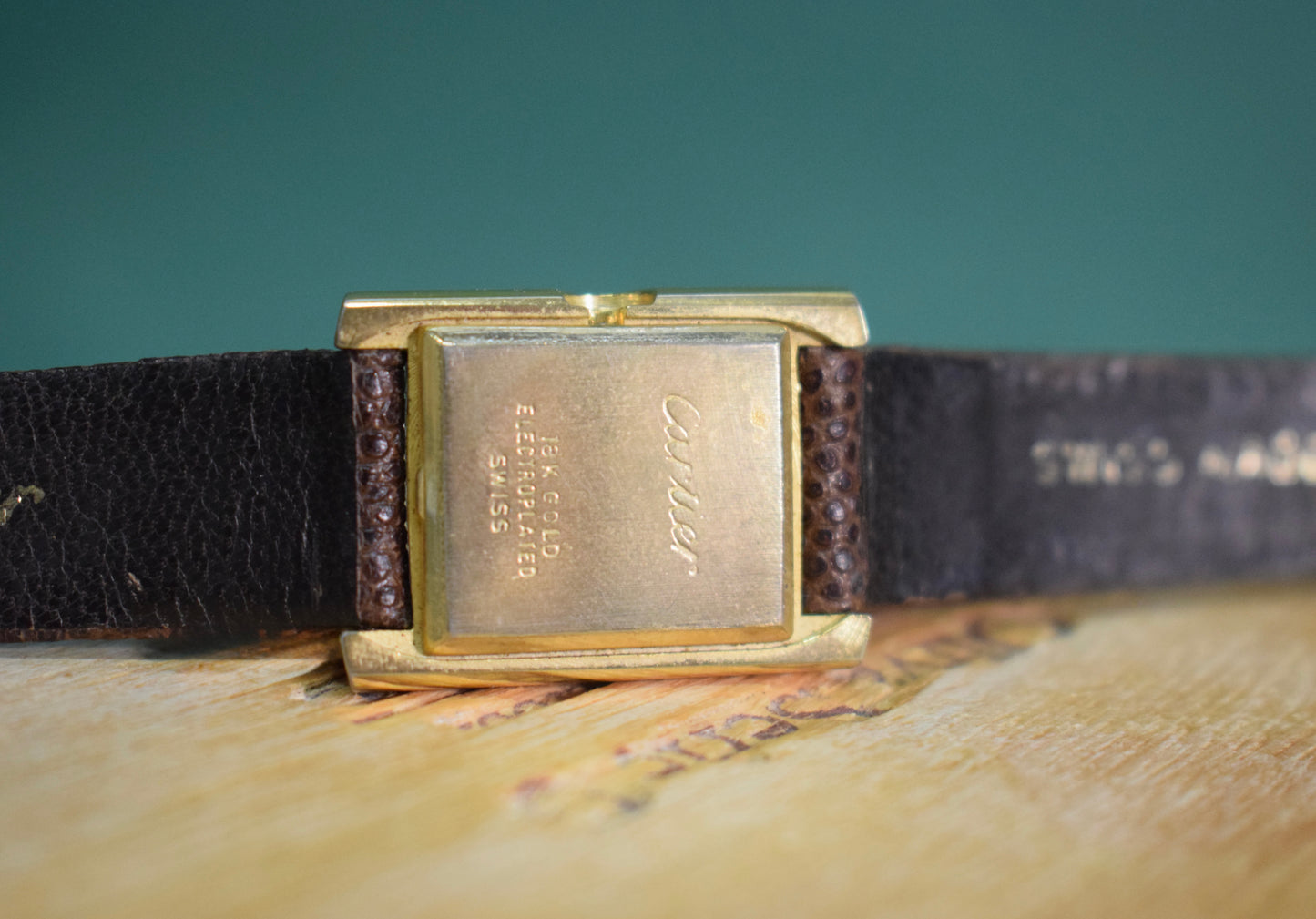 Must de Cartier Tank watch, 18K electroplated - FOR PARTS OR RESTORATION