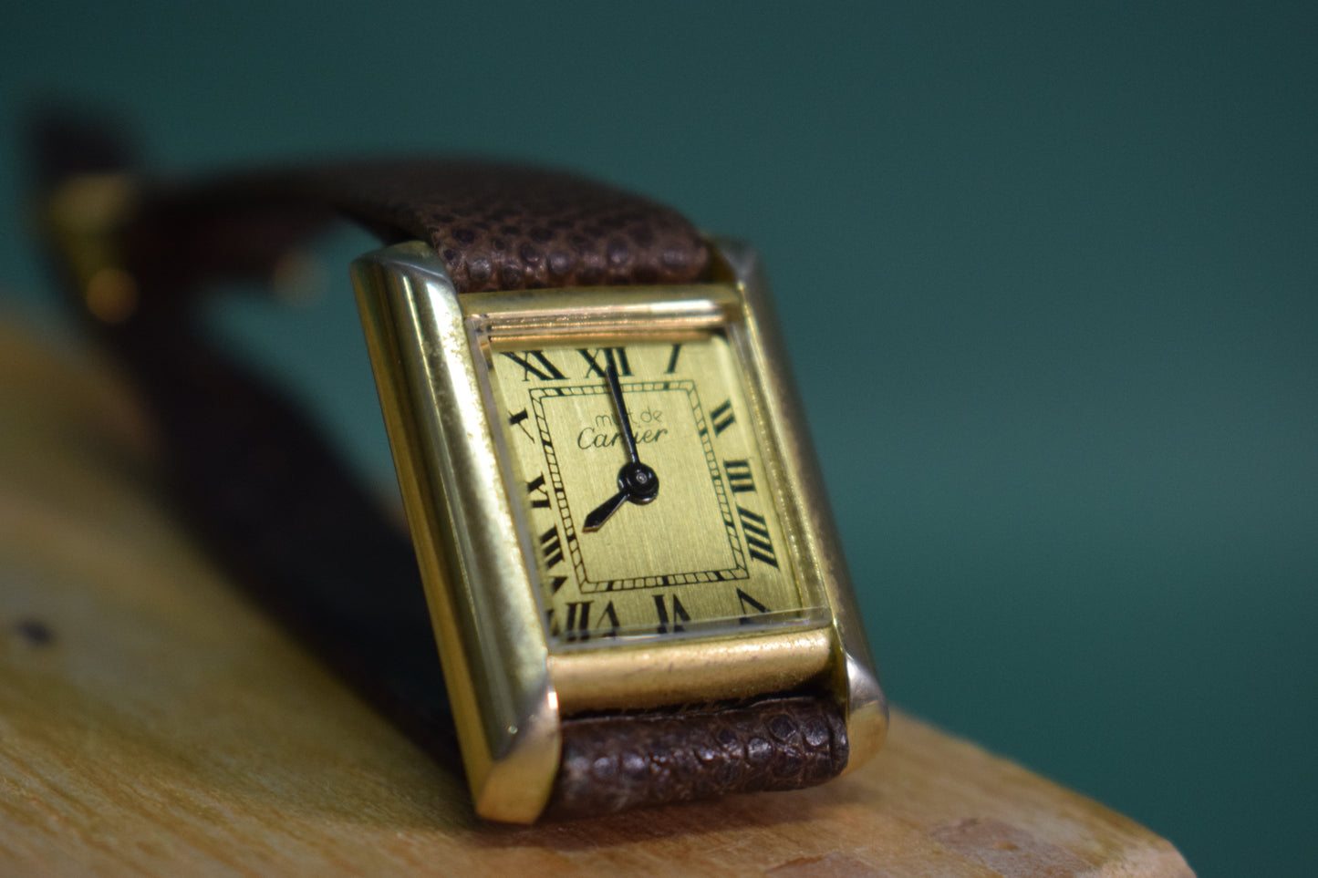 Must de Cartier Tank watch, 18K electroplated - FOR PARTS OR RESTORATION