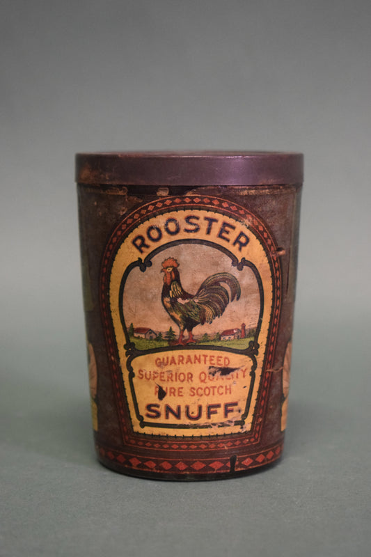Rooster Snuff antique tobacco jar