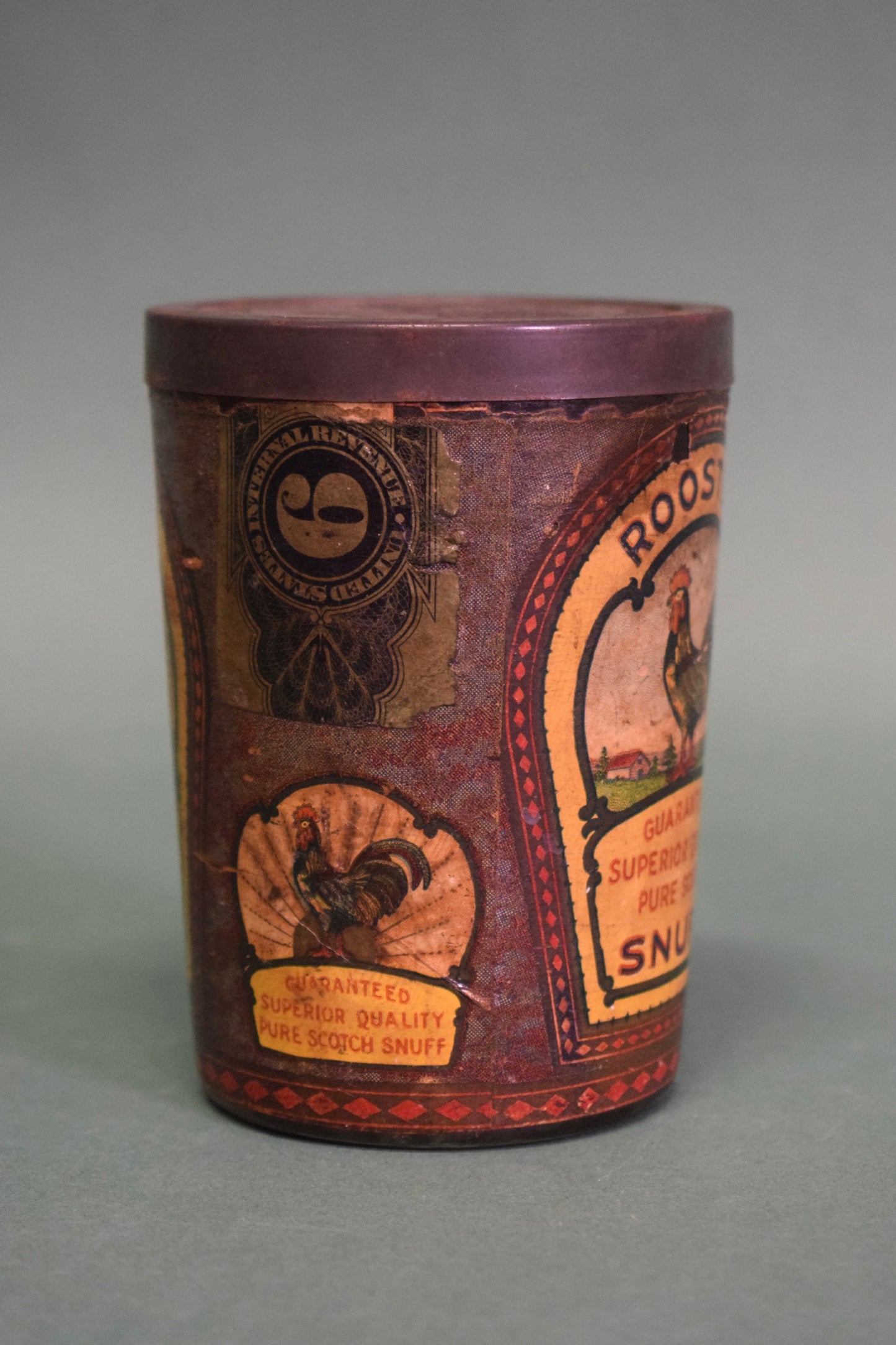 Rooster Snuff antique tobacco jar