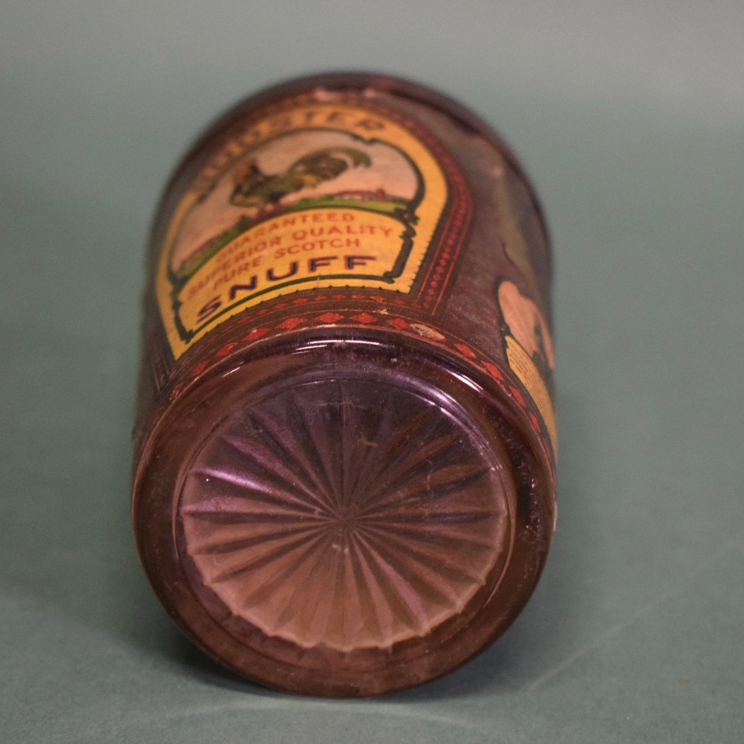 Rooster Snuff antique tobacco jar