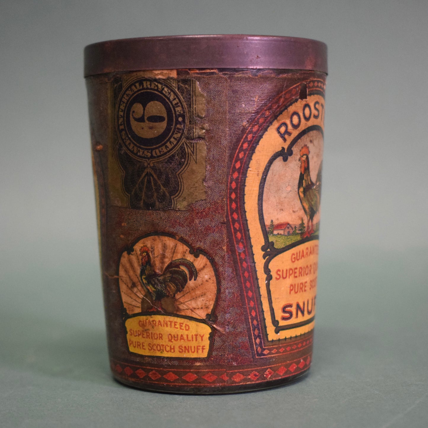 Rooster Snuff antique tobacco jar