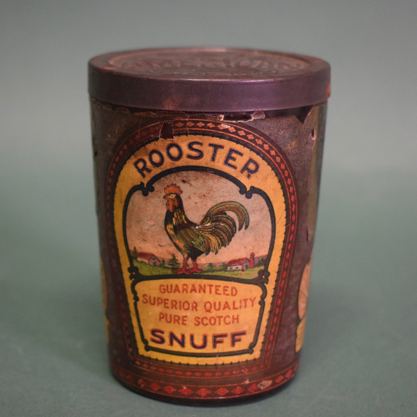Rooster Snuff antique tobacco jar