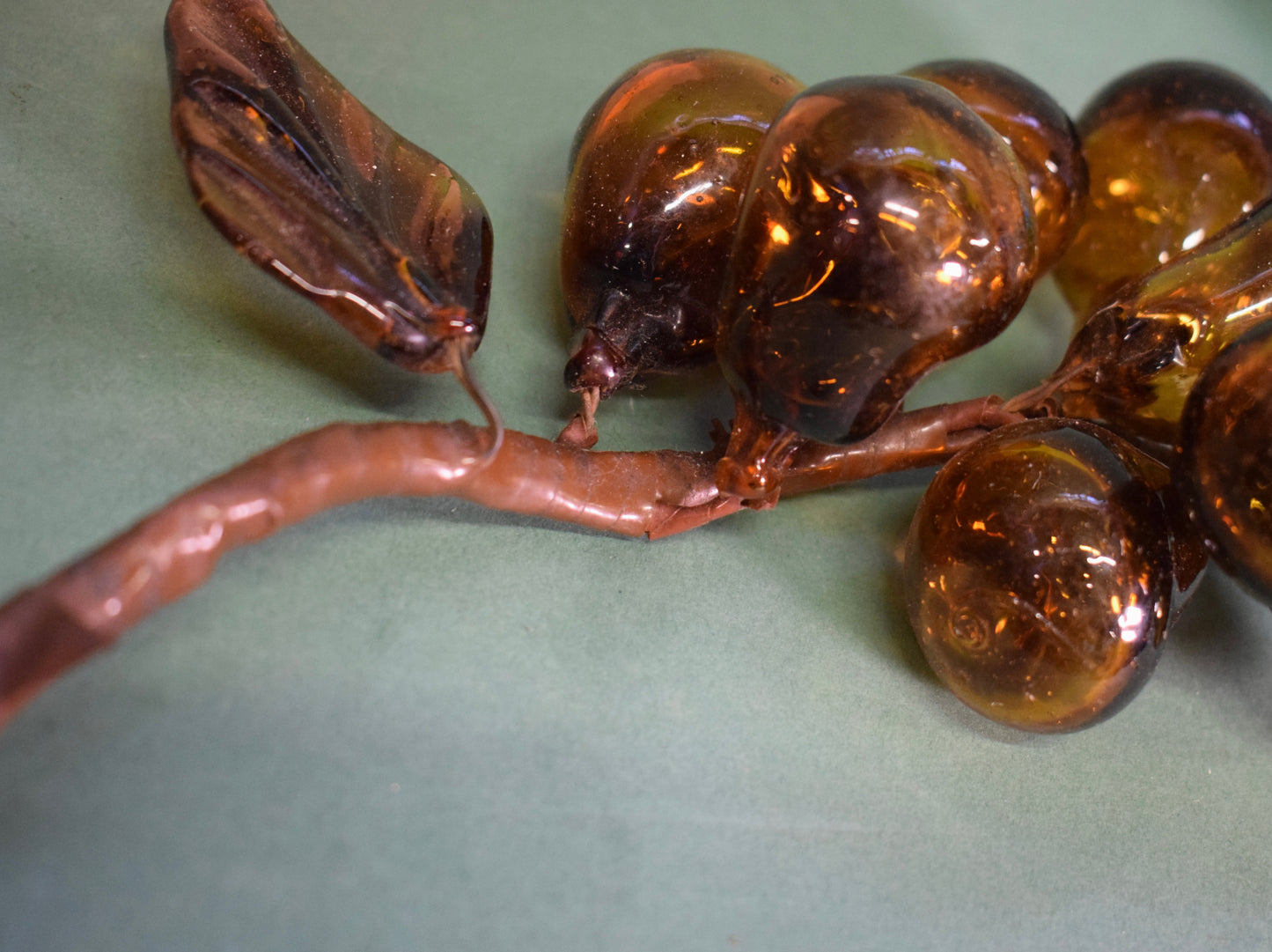 MCM glass grapes, set of three