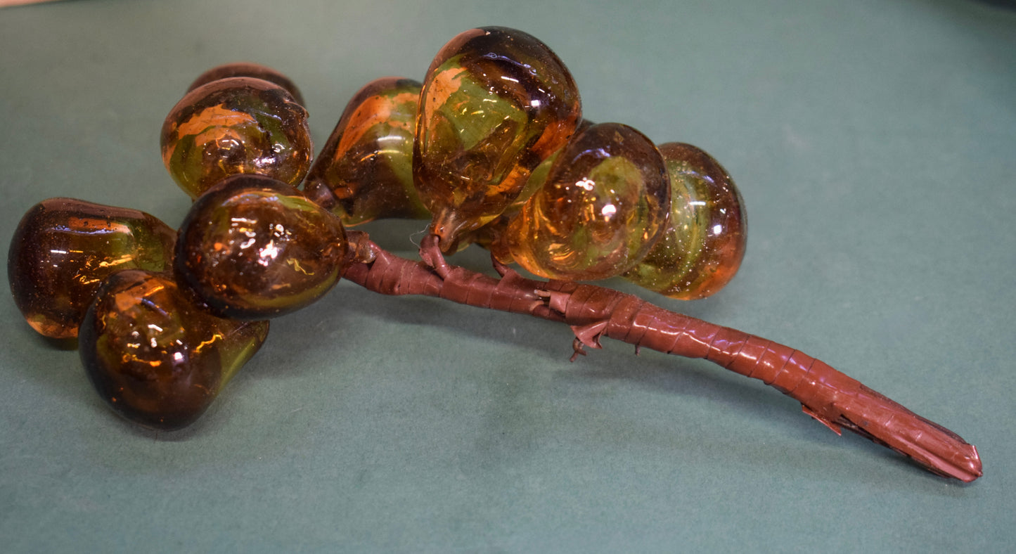 MCM glass grapes, set of three