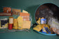 Various Woodwind Instrument Repair Implements in Vintage Tin