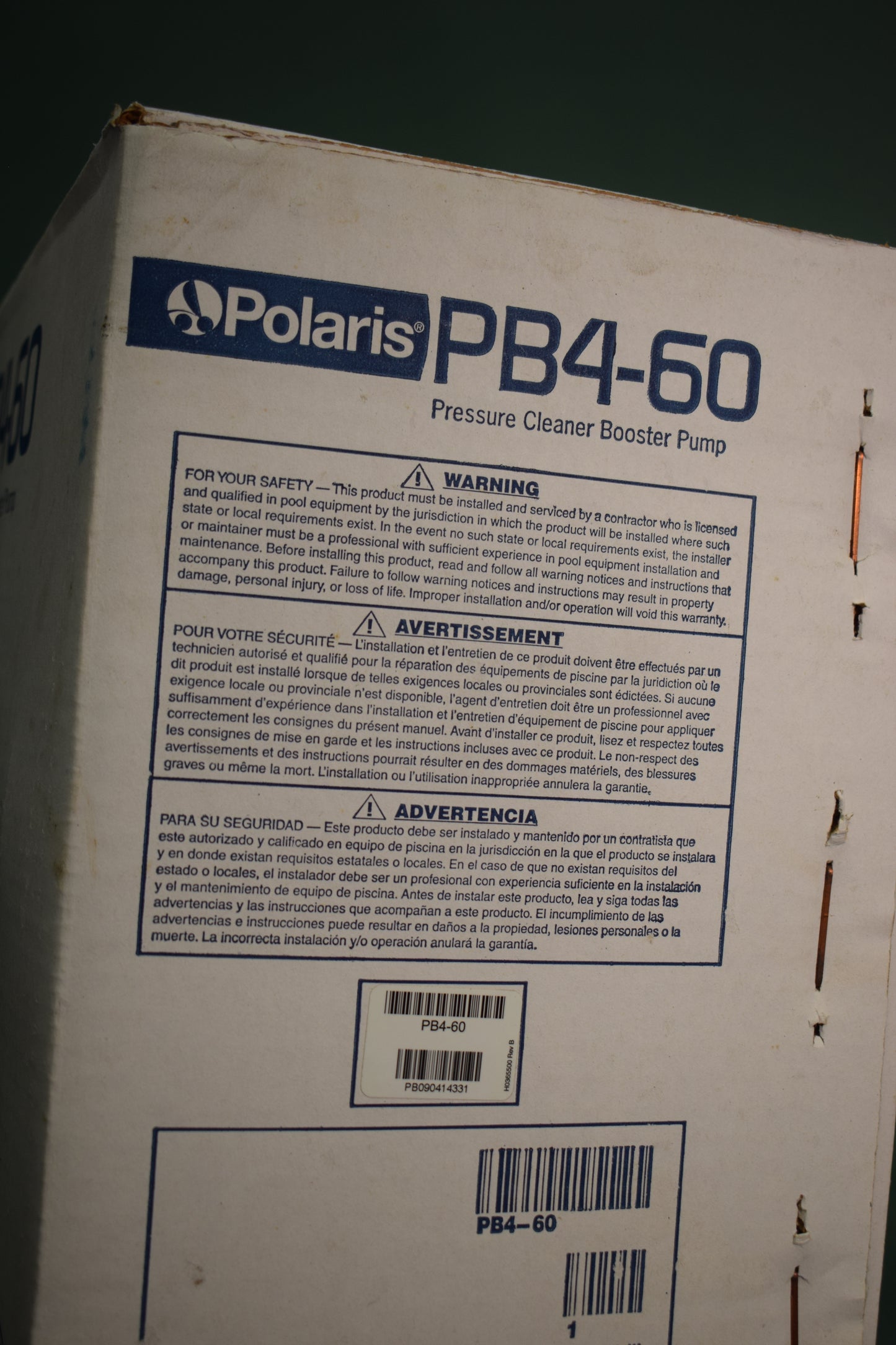 Polaris PB4-60 Pressure Cleaner Booster Pump