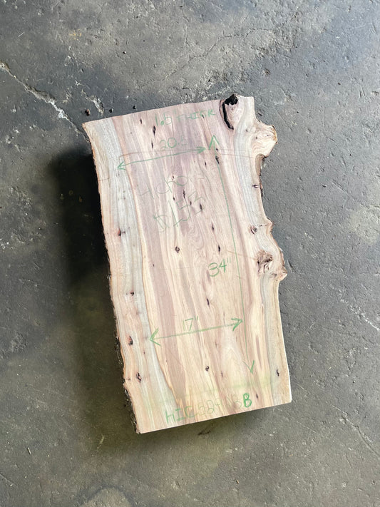 Hickory Live Edge Slab