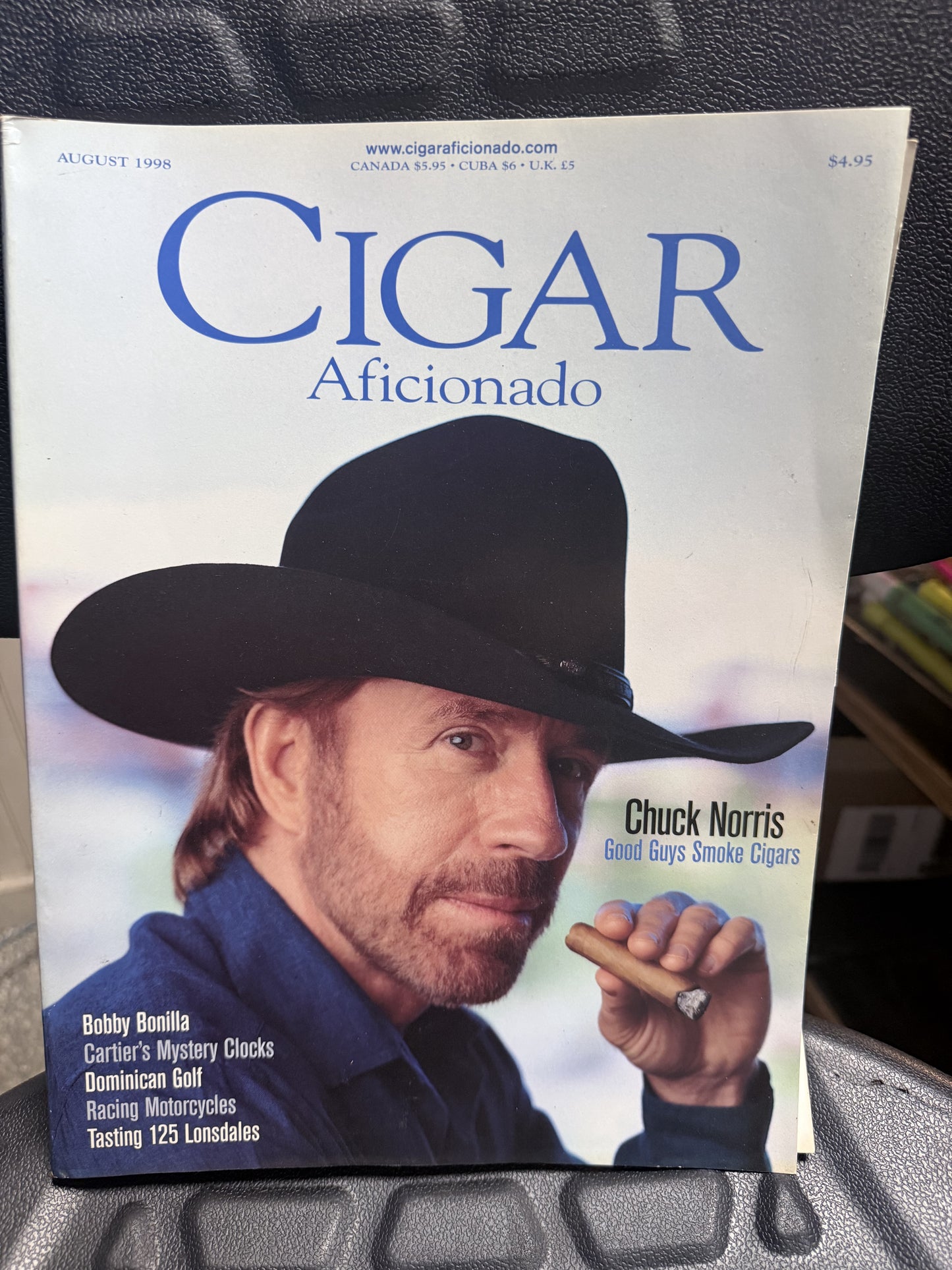 Cigar Aficionado Chuck Norris magazine