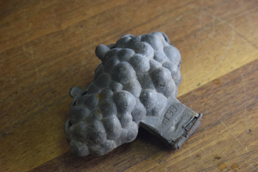 Antique Grapes Pewter Ice Cream Mold