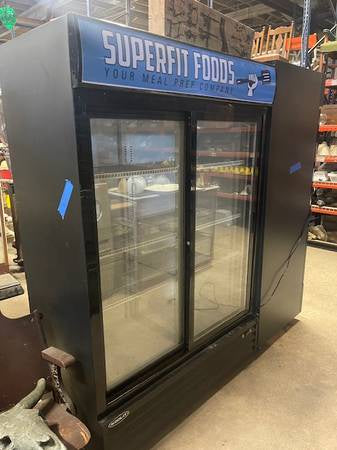 Glass Double Door Retail Cooler