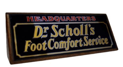 Rare Vintage 1930's Dr. Scholl's Foot Comfort Service Store Display Sign