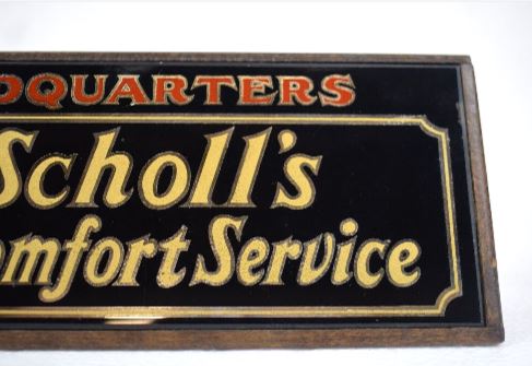 Rare Vintage 1930's Dr. Scholl's Foot Comfort Service Store Display Sign