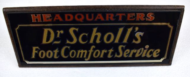 Rare Vintage 1930's Dr. Scholl's Foot Comfort Service Store Display Sign