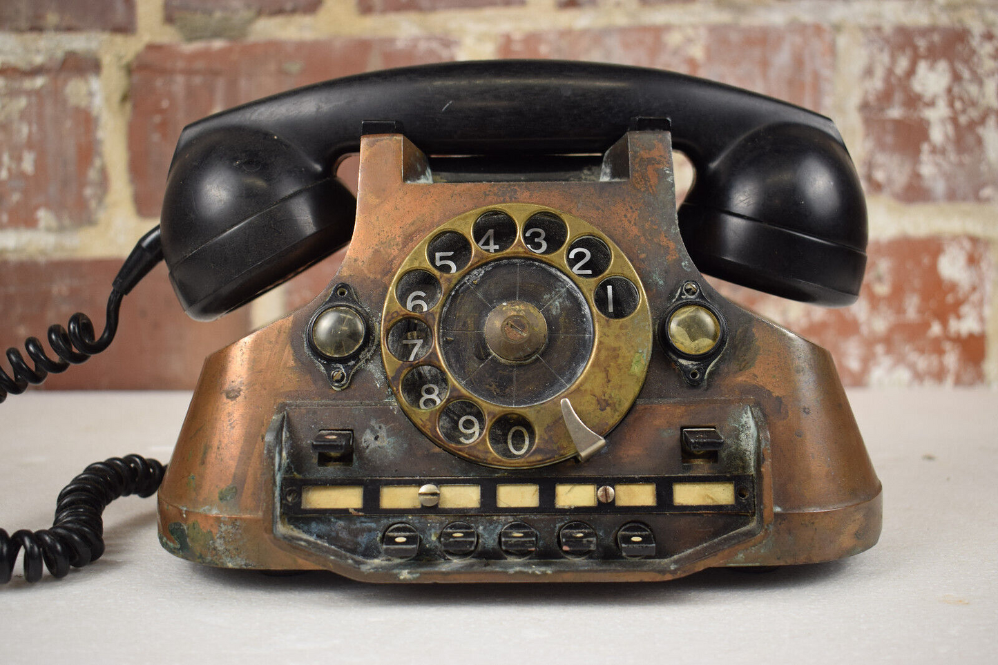 Rare Antique Ericsson Copper Bakelite Phone Made in Sweden