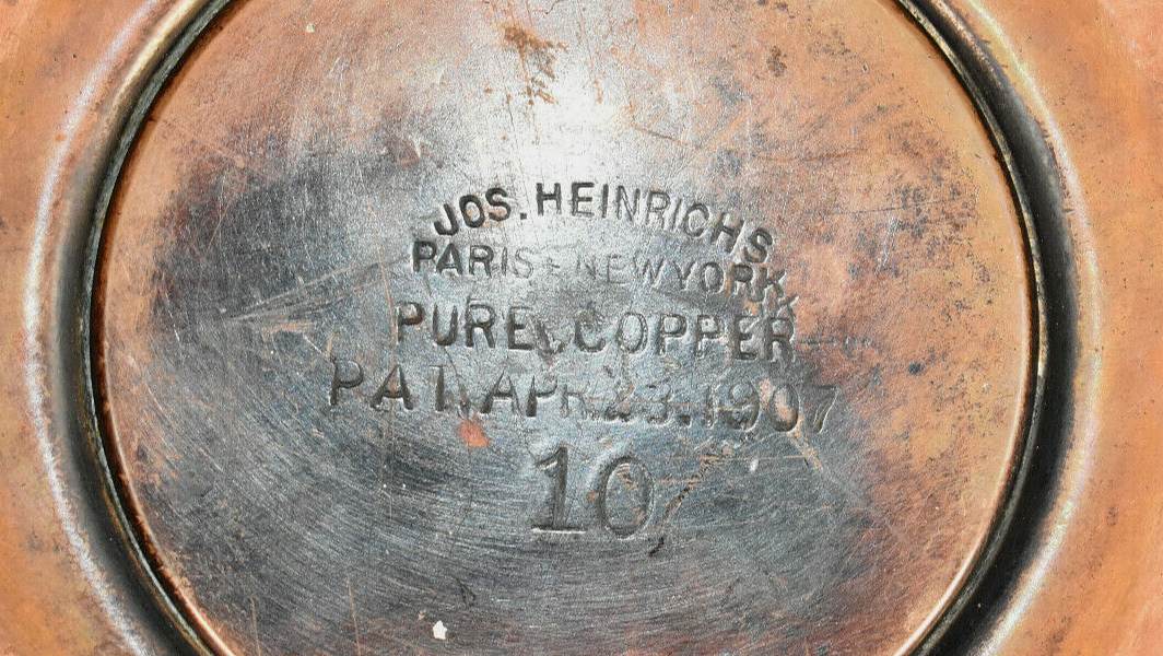 Antique Jos. Heinrichs New York Pure Copper MAGIC Kettle Samovar Coffee Maker